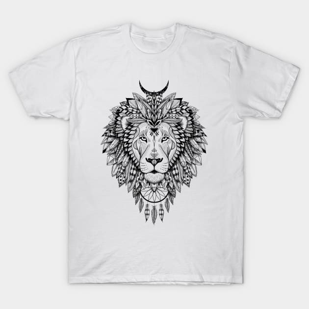 Totem Lion mandala in boho/ethnic/aztec style T-Shirt by fears